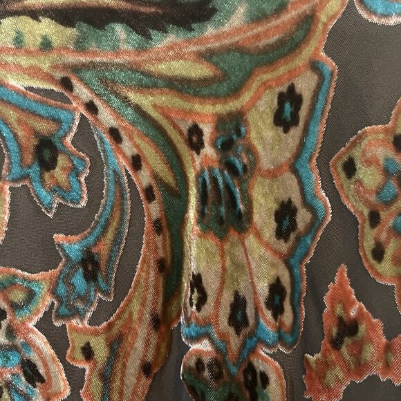 S.L. Fashions Velvet Burnout Bandeau Dress 8 NWT Chocolate Brown Fall Y2K - Picture 9 of 11